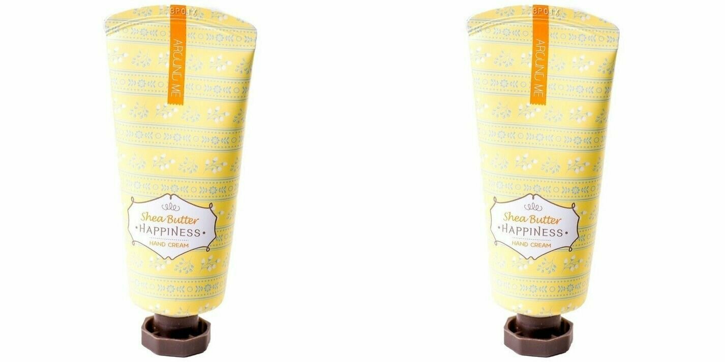 Welcos Крем для рук Around me Happiness Hand Cream Shea Butter, 60 гр, 2 шт