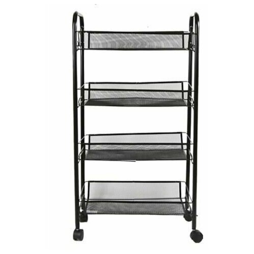 Этажерка металлическая 4-х ярусная на колесах
