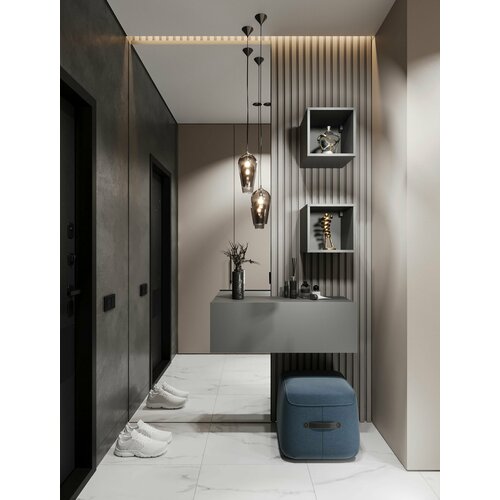 Тумба под телевизор тумба подвесная тумба прикроватная PLANO T-6 Серый Графит 60 х 31 х 366 см ШхВхГ 2980₽