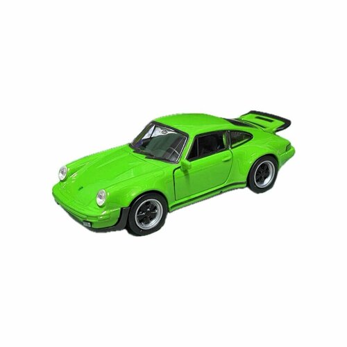 Машинка WELLY PORSCHE 911 TURBO Зеленый / модель машины 1:38 с пружинным механизмом welly 1 24 porsche 911 turbo 3 0 alloy luxury vehicle diecast pull back cars model toy collection xmas gift