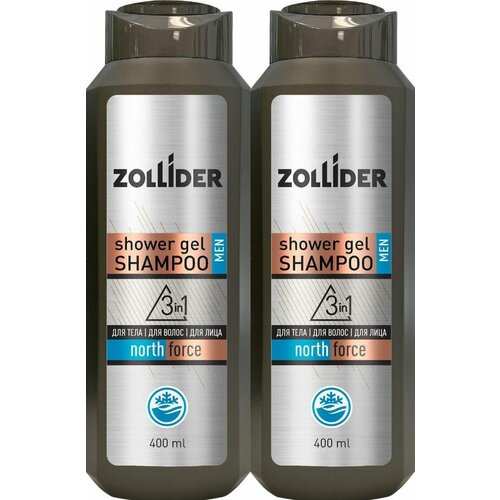 Zollider 3в1 North Force гель-шампунь для душа 400 мл 2 шт 1488₽