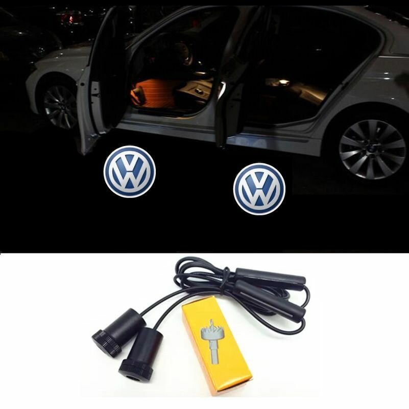 Светодиодная подсветка для двери автомобиля врезной проектор с логотипом
