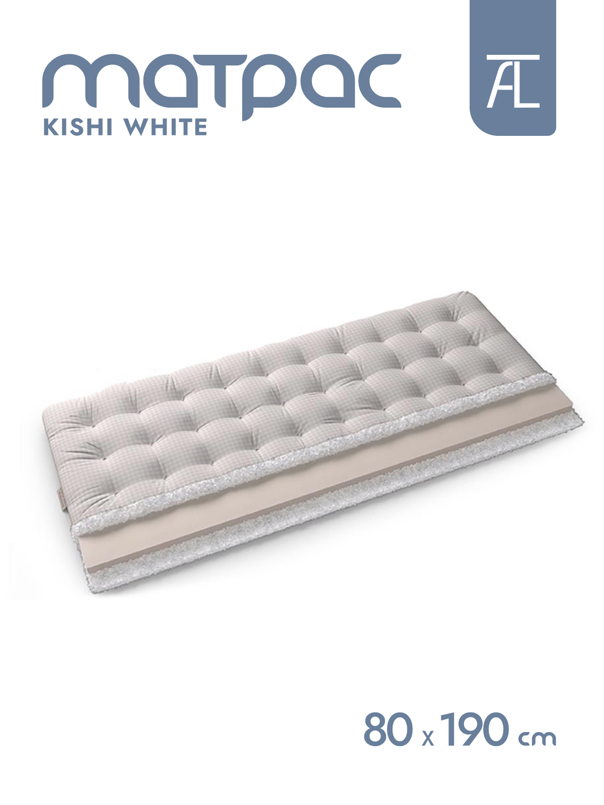 Матрас Mr.Mattress Kishi white, 80х190 см