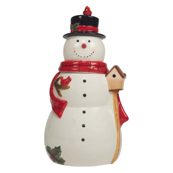 фото Банка для печенья 3D Certified Int. Счастливое Рождество Снеговик, керамика