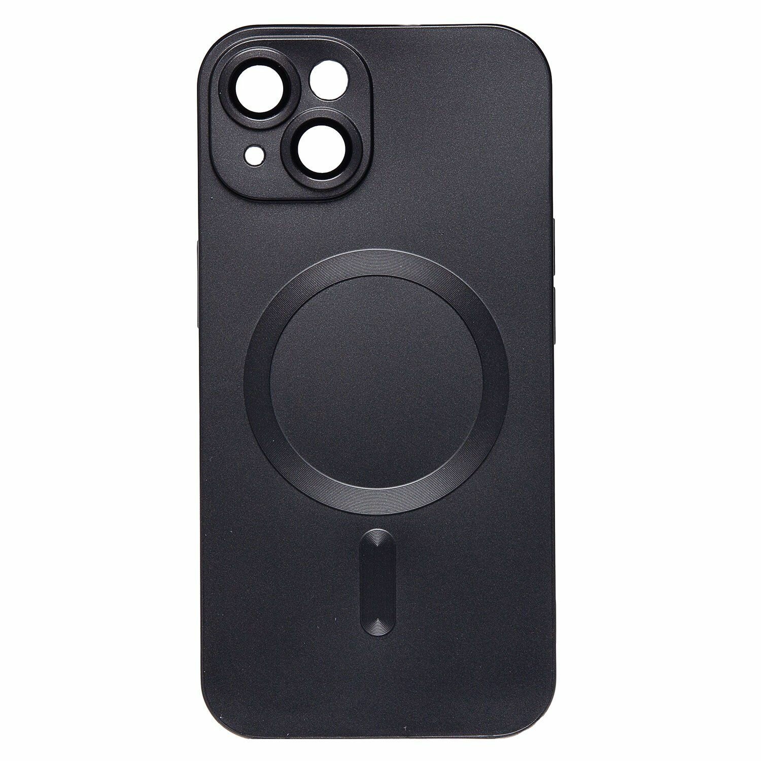 Чехол с магнитом MagSafe на Apple iPhone 14 /МагСейф для аксессуаров зарядки матовое покрытие/ черный
