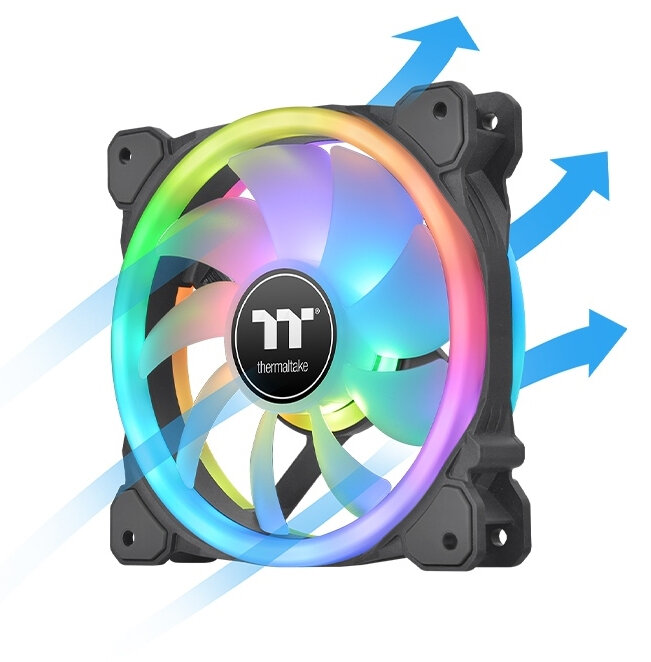 SWAFAN 14 RGB Radiator Fan TT Premium Edition 3 Pack [CL-F138-PL14SW-A] Thermaltake - фото №6