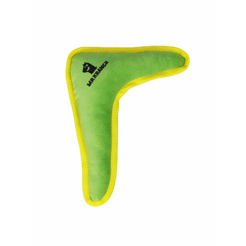 Mr.Kranch игрушка для собак бумеранг с пищалкой 22 х 19 х 4,5 см, Зеленый