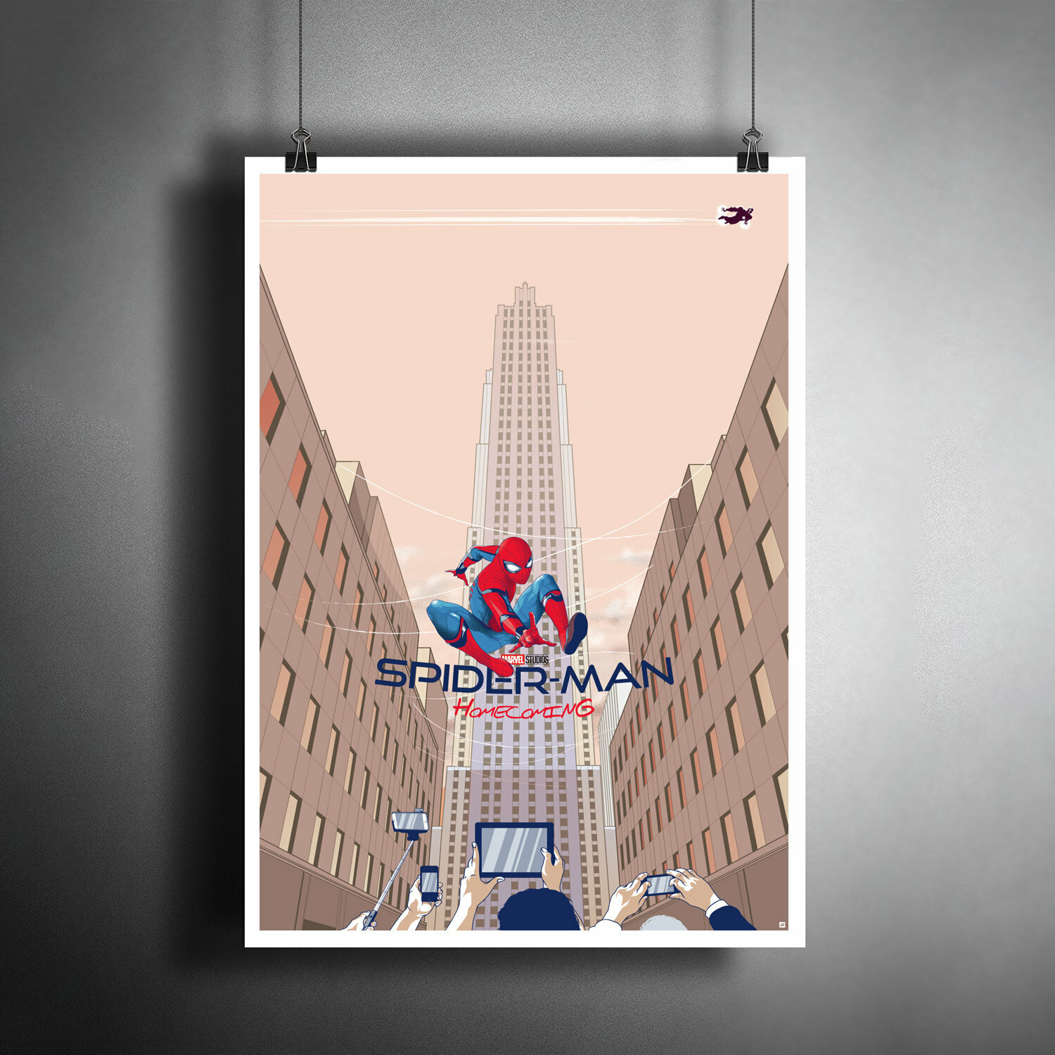 Постер плакат для интерьера "Человек-паук: Возвращение домой. Spider-Man: Homecoming. Комиксы Марвел" / A3 (297 x 420 мм)