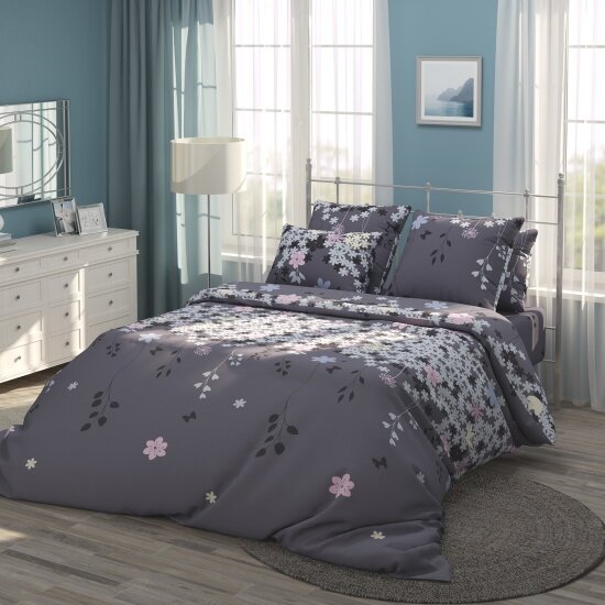 фото Евро комплект постельного белья самойловский текстиль Незабудка наволочки 70х70см 1715036