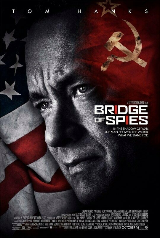 Плакат постер на бумаге Шпионский мост (Bridge of Spies) Стивен Спилберг. Размер 42 х 60 см