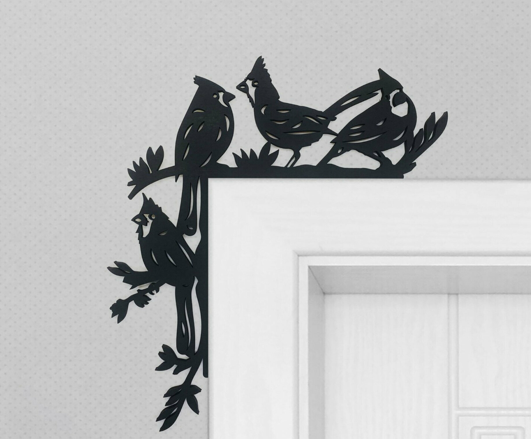 Панно 30х30 см 2 шт "Попугаи" декоративное настенное чёрное, декор на стену, картина