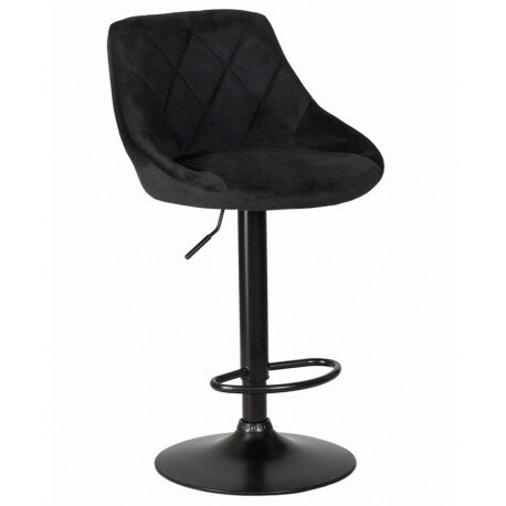 фото Стул барный DOBRIN LOGAN BLACK LM-5007_BlackBase, черный велюр