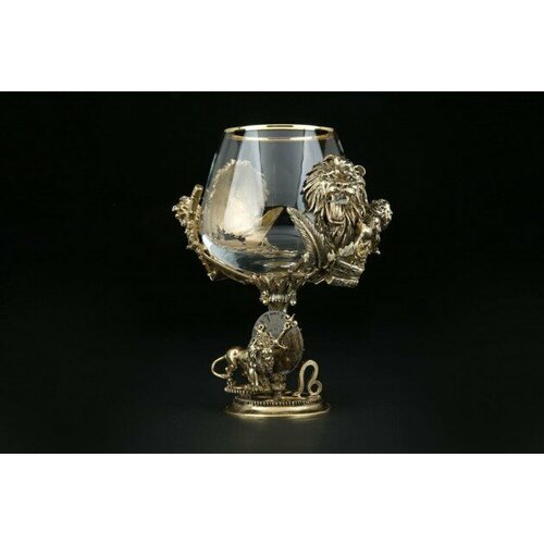 Подарки по Знакам Зодиака Art Master Бокал для коньяка «Гороскоп Лев» в подарочном футляре