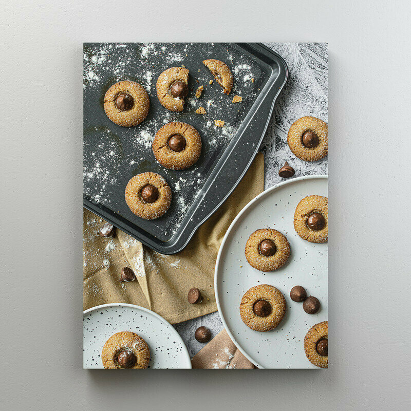 Интерьерная картина на холсте "Печенье Курабье", размер 45x60 см