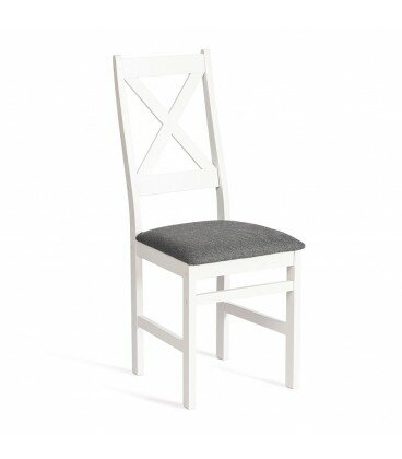 фото Стул деревянный CROSSMAN, white, ткань темно-серая (150)