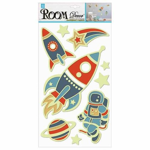 Наклейка Космос светящаяся 41х24 см