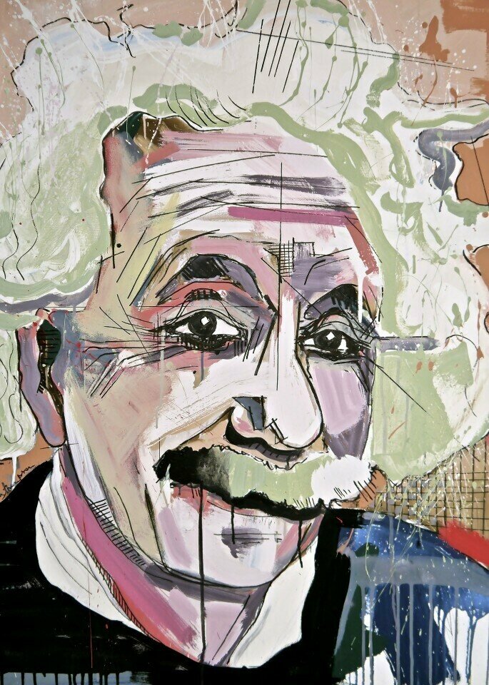 Плакат, постер на бумаге Albert Einstein/Альберт Эйнштейн. Размер 21 х 30 см