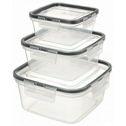 Набор контейнеров для продуктов 3 шт ULMI plastic 04 л08 л15 л 715₽