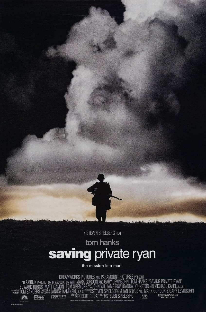 Плакат, постер на холсте Спасти рядового Райана (Saving Private Ryan, 1998г). Размер 21 х 30 см