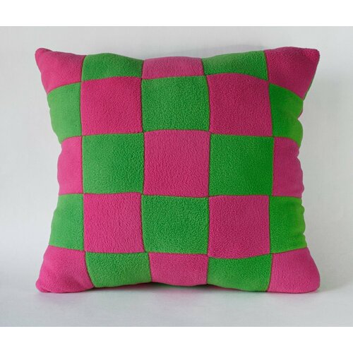 Подушка декоративная Magic Bear Toys квадратная, цвет розовый-зеленый 40 см.