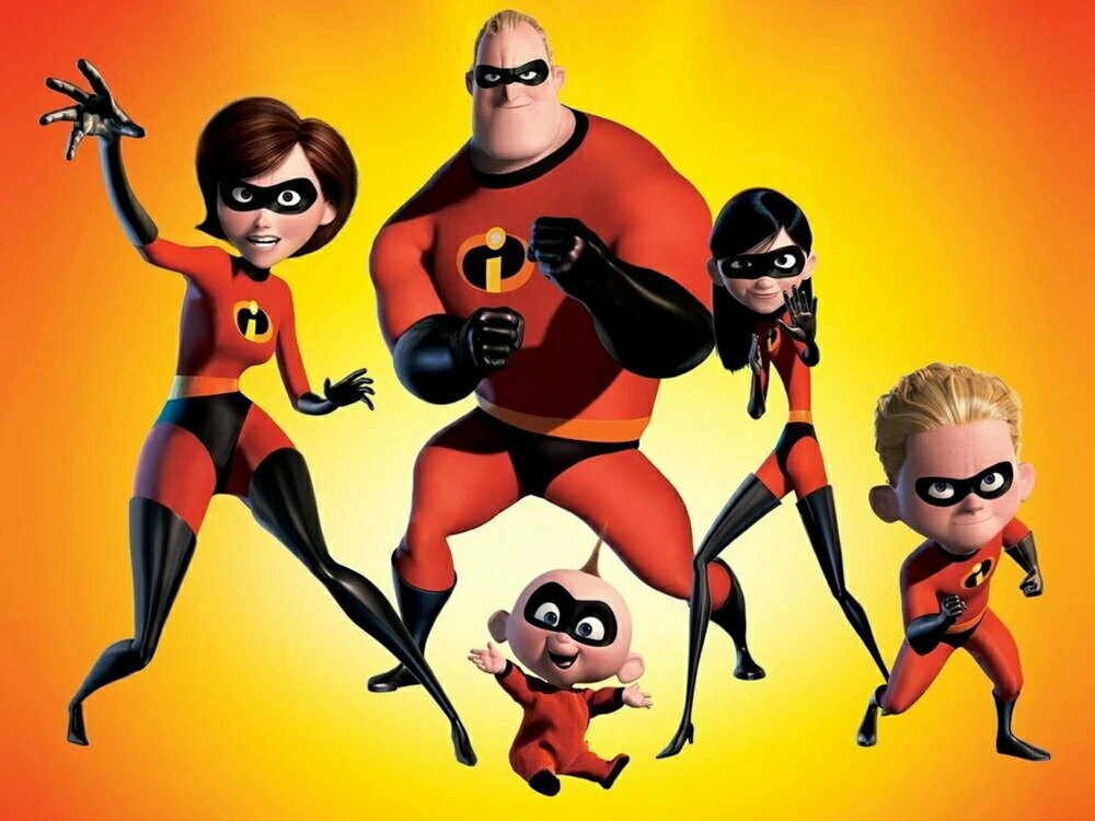 Плакат, постер на бумаге The Incredibles/Суперсемейка/комиксы/мультфильмы. Размер 21 х 30 см