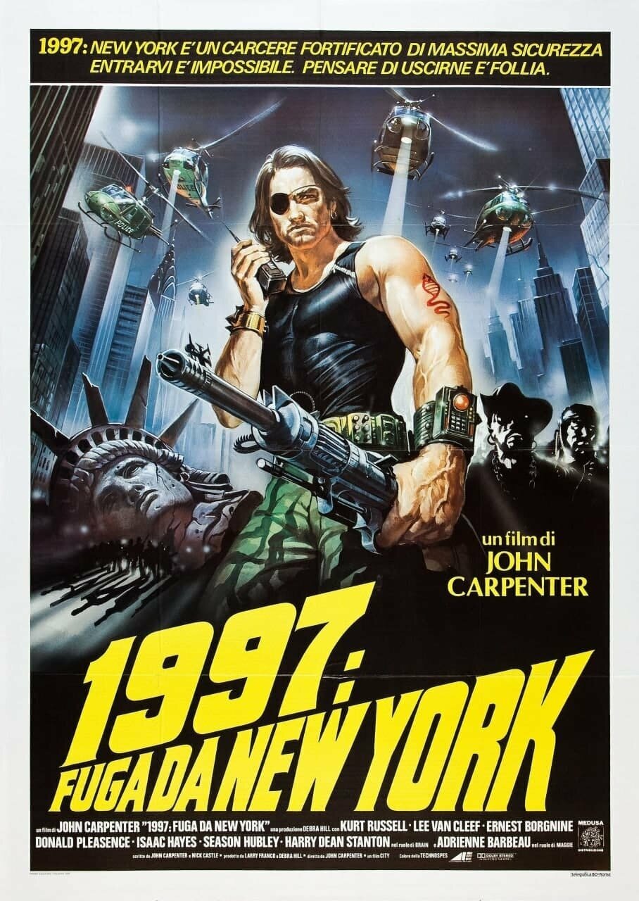 Плакат постер на бумаге Побег из Нью-Йорка (Escape from New York 1981г). Размер 21 х 30 см