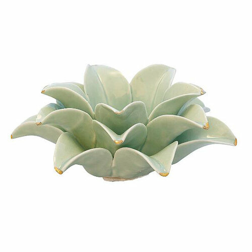 Подсвечник Flower Lotus pale green medium 1350₽