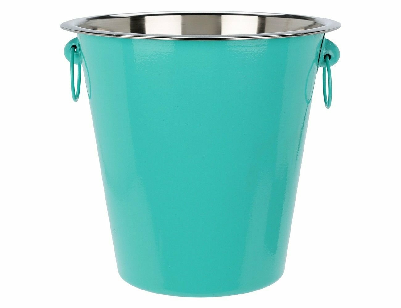 фото Ведро для охлаждения шампанского секкьо, нержавеющая сталь, бирюзовое, 20х20 см, Koopman International A12405950-3