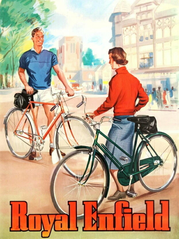 Плакат постер на холсте Cycles/Велосипед/Royal Enfield/искусство/арт/абстракция/творчество. Размер 21 х 30 см