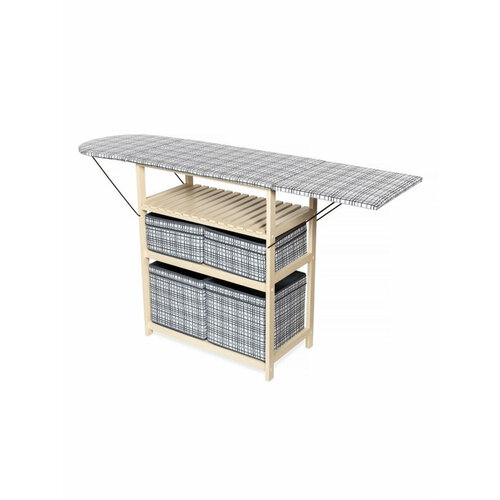 Комод-гладильная доска PRIME Тип 2 Слоновая кость Обивка ткань 18