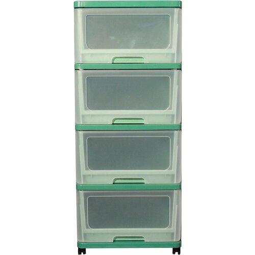 Комод напольный DDSTYLE клиер 50х985 см пластик бирюзово-белый 3349₽