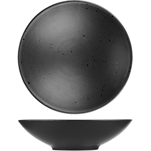 Тарелка «Оникс»; керамика; D=21см; черный, Dymov, QGY - 219436