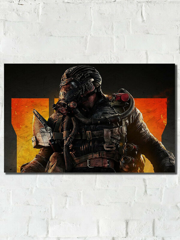 Картина интерьерная на рельефной доске ОСП игра Call of Duty Black Ops 4 (PS, Xbox, PC, Switch) - 9790
