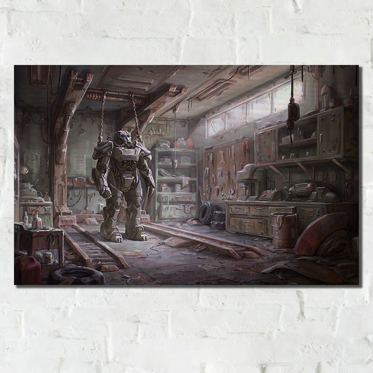Картина интерьерная на дереве Fallout 4 Постапокалипсис Тодд Говард скайрим - 14176