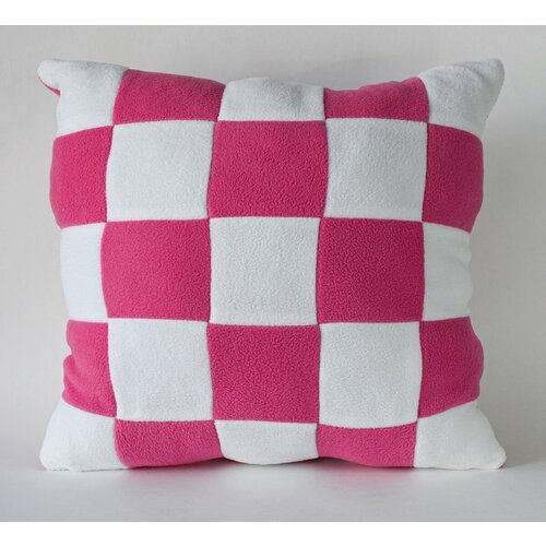 Подушка декоративная Magic Bear Toys квадратная, цвет белый-розовый 40 см.