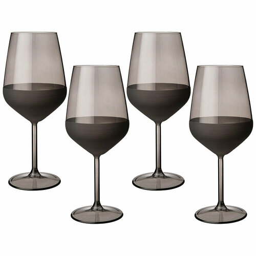 Набор бокалов для вина из 4 штук mat & shiny grey 490мл KSG-312-135