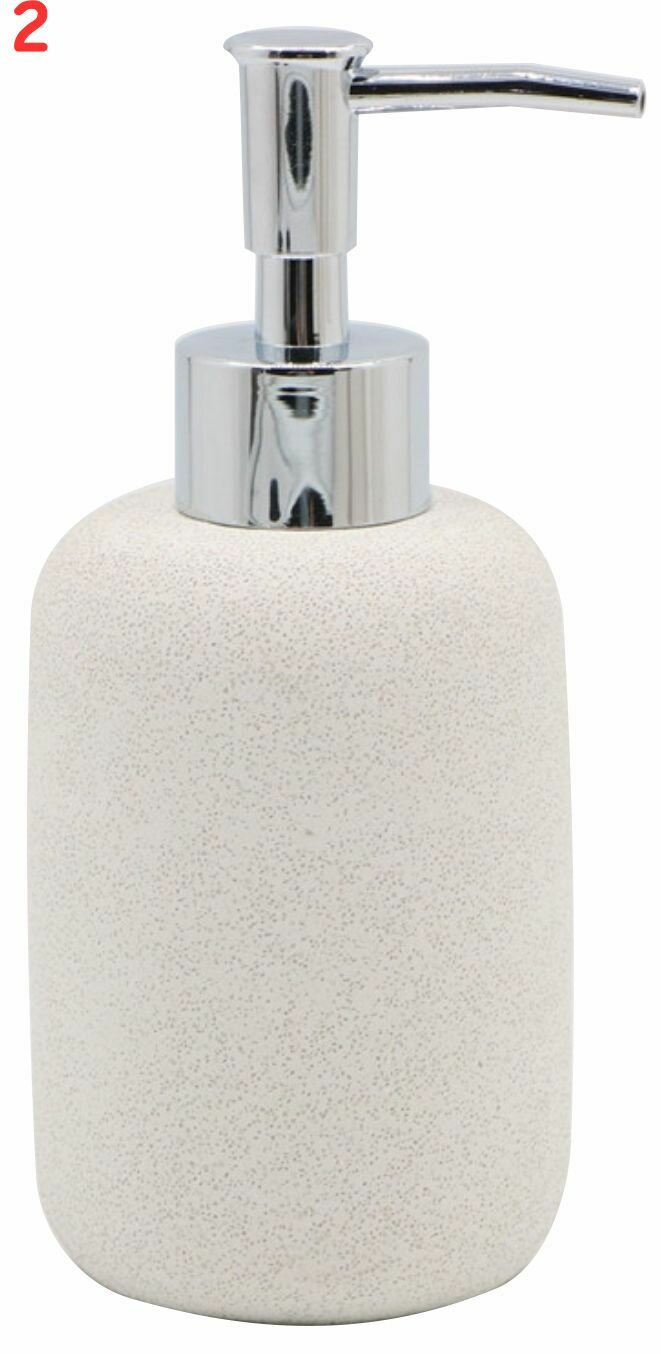 Дозатор для жидкого мыла Аквалиния Stone CM0065BA-LD цвет белый (2 шт.)