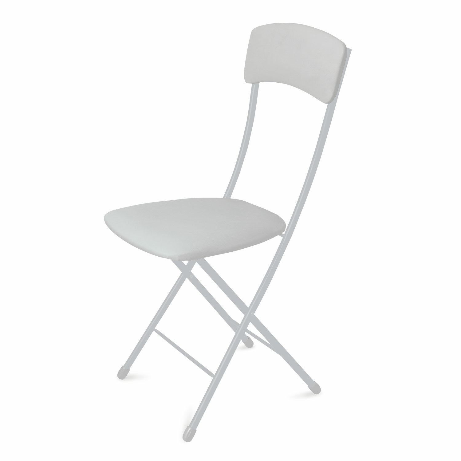 Стул складной НИКА ССН2/12, мягкая спинка, квадратное сиденье, светло-серый/матовый серый
