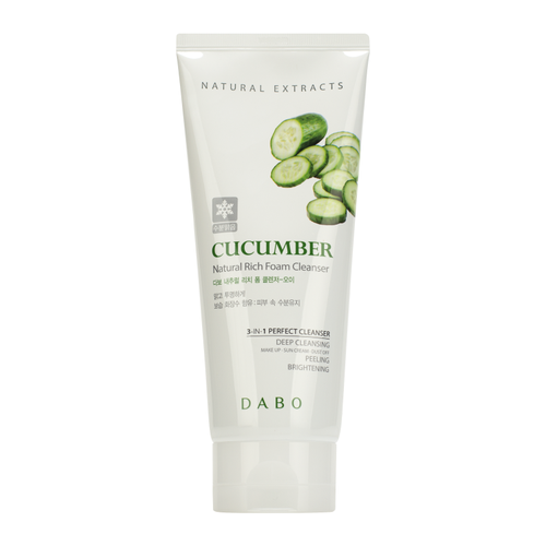 Освежающая пенка для умывания c экстрактом огурца DABO Natural Rich Foam Cleanser - Cucumber