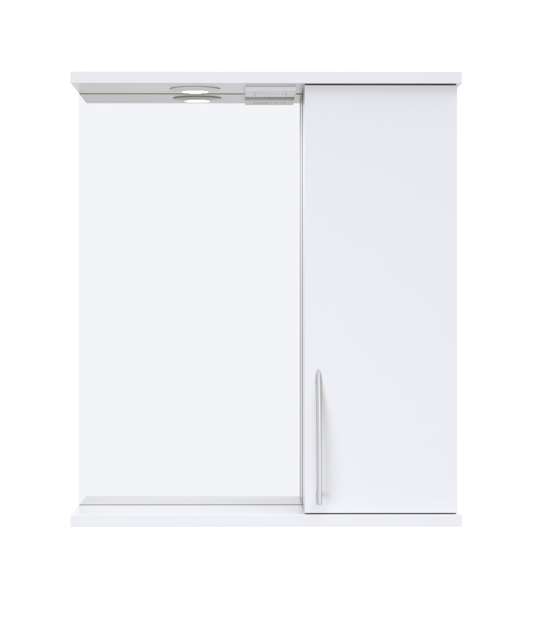 Шкаф зеркальный подвесной Краков с подсветкой 50x72 см цвет белый