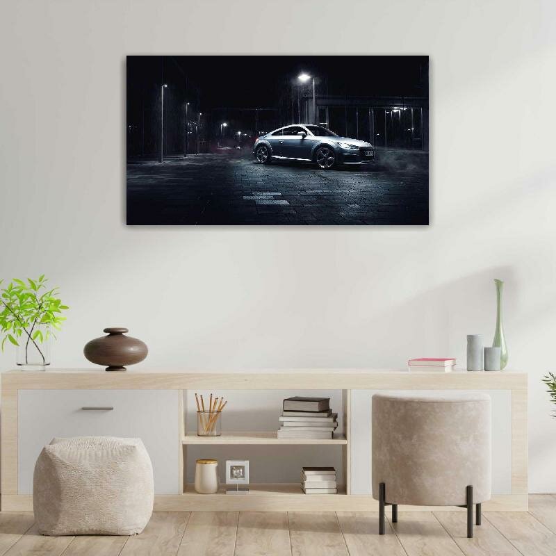 Картина на холсте 60x110 Альянс Лес "Авто дорога суперкар audi ауди" на подрамнике / интерьер/ декор