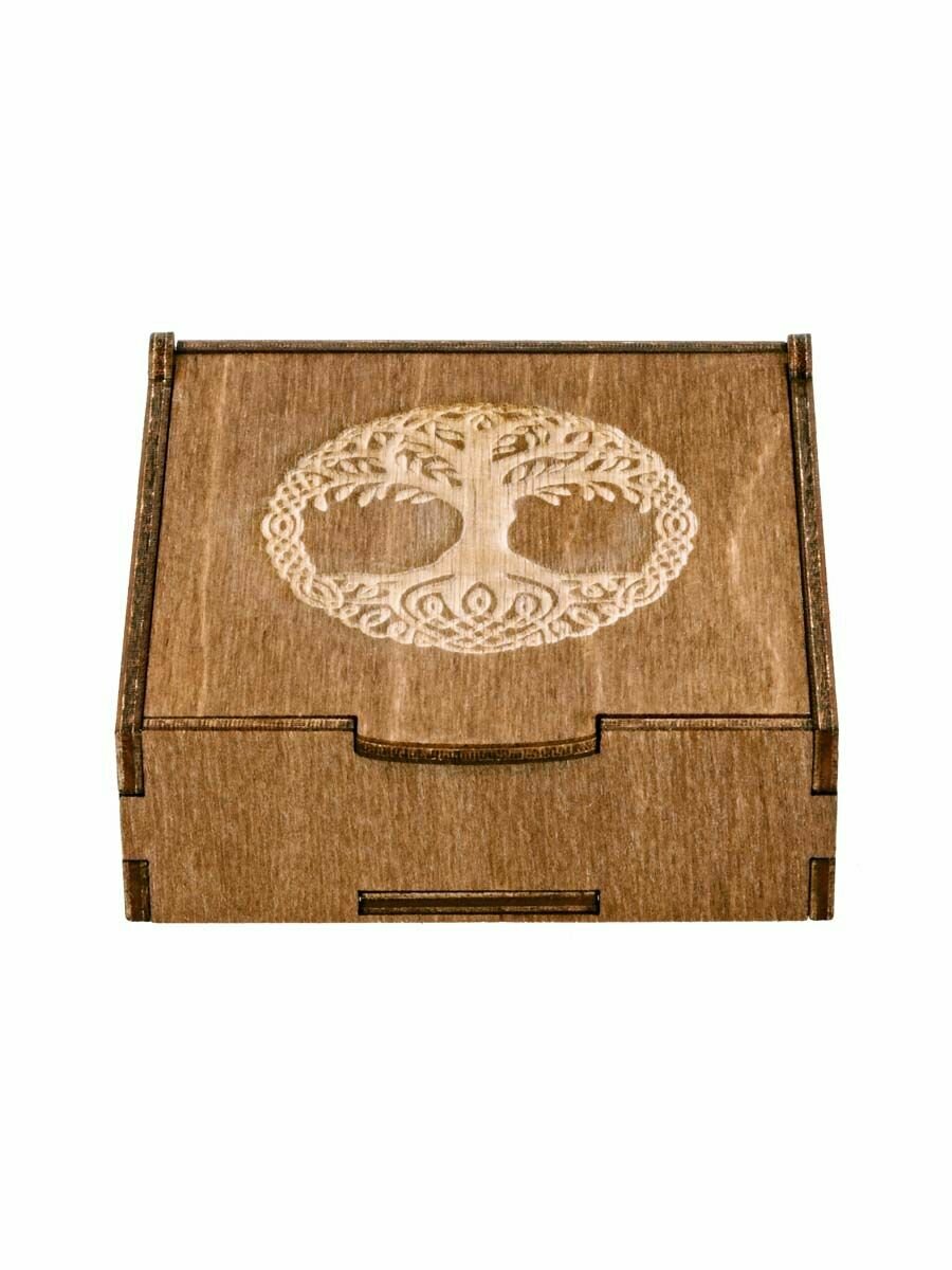Подарочная коробка Древо жизни для украшений на подарок 80х80х26