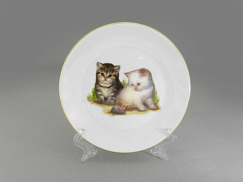 Тарелка мелкая подвесная 19 см Милые котята