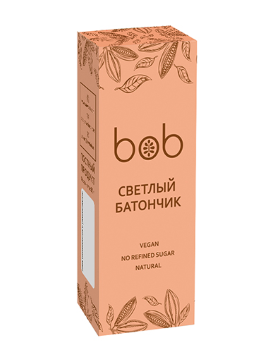 Bob, Батончик шоколадно-ореховый, светлый 50 грамм