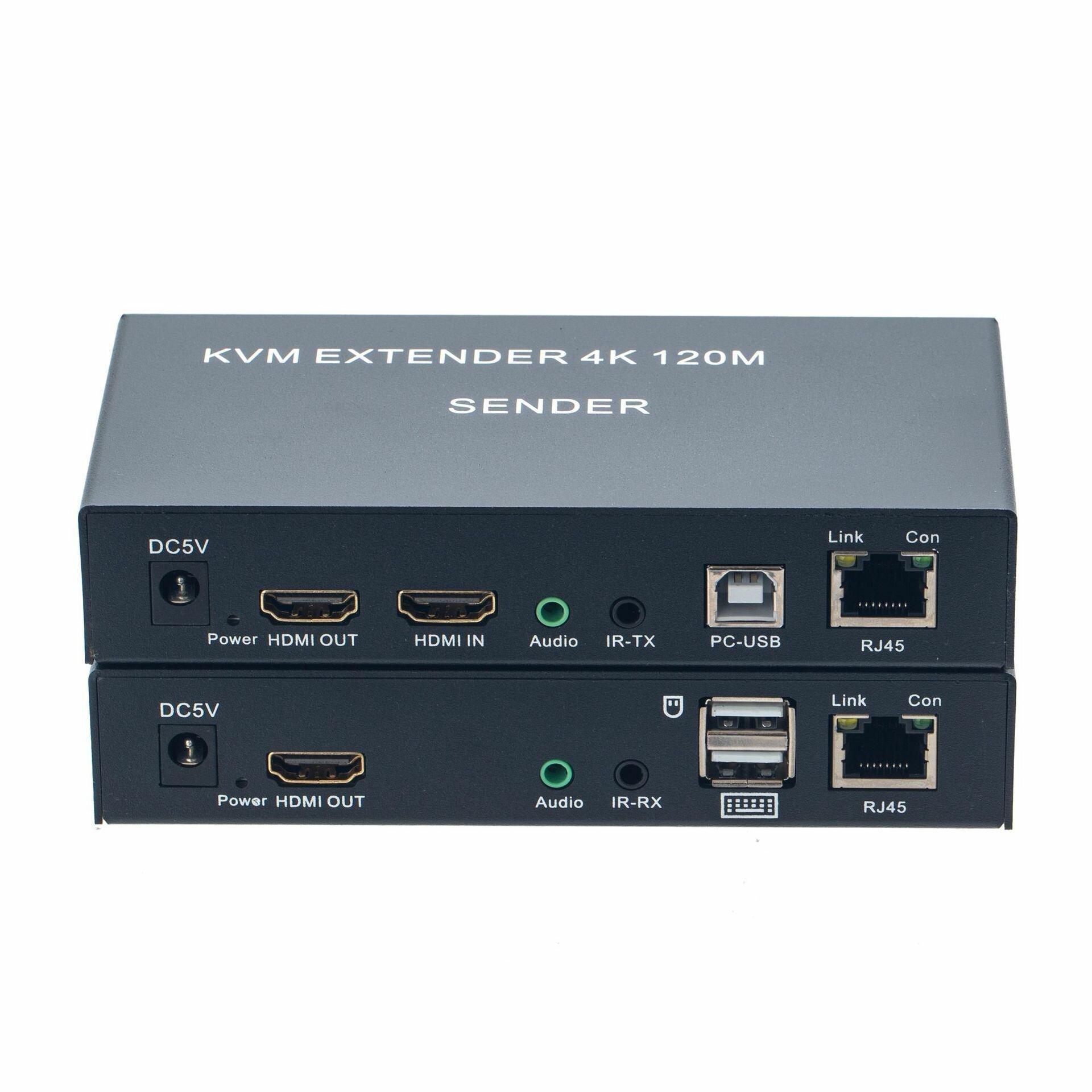 4K 120M KVM HDMI USB Extender-удлинитель по витой паре Cat5/6 c RJ45 и IR