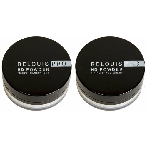 Relouis Пудра фиксирующая Pro HD Powder, прозрачная, 10 г, 2 шт пудра фиксирующая прозрачная pro hd powder relouis 10г