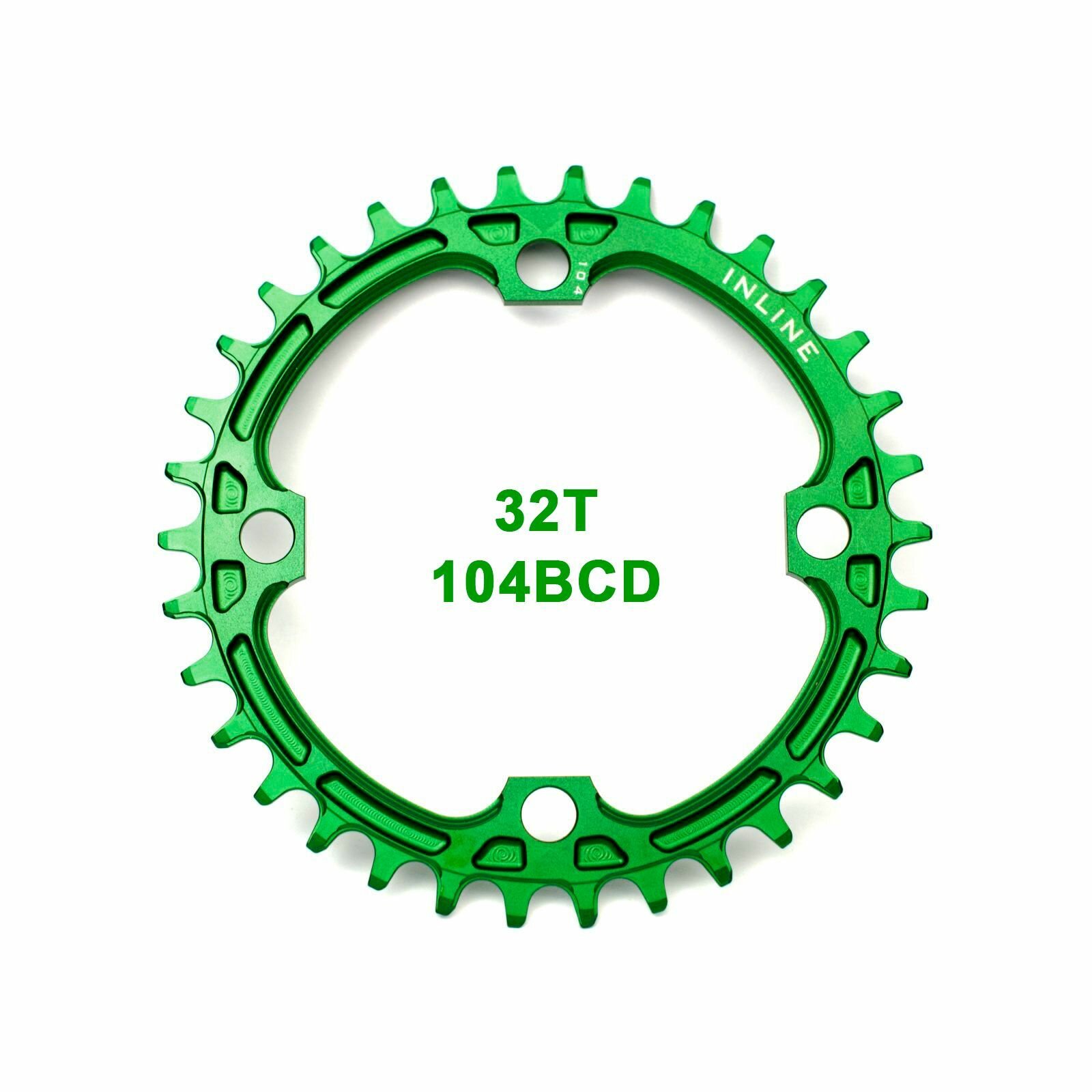 Звезда передняя Inline Narrow Wide 32T BCD104 SPD10/11 Green