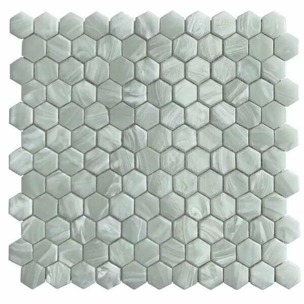 Мозаика Tessare 30,0х30,0х4см стекломасса полированный алюминий (PL25-6)