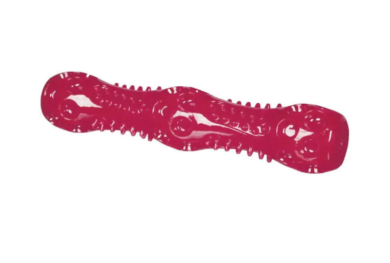 HOMEPET Игрушка для собак, палочка с пищалкой, красная, 27 см