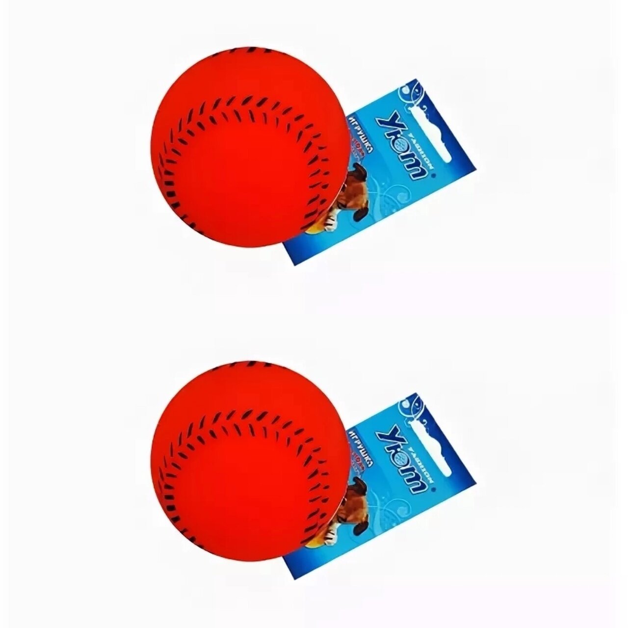 УЮТ Мяч для собак бейсбольный виниловый 1х336; 7 см 2 уп